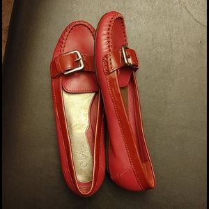 Cole Haan Women Red Loafers